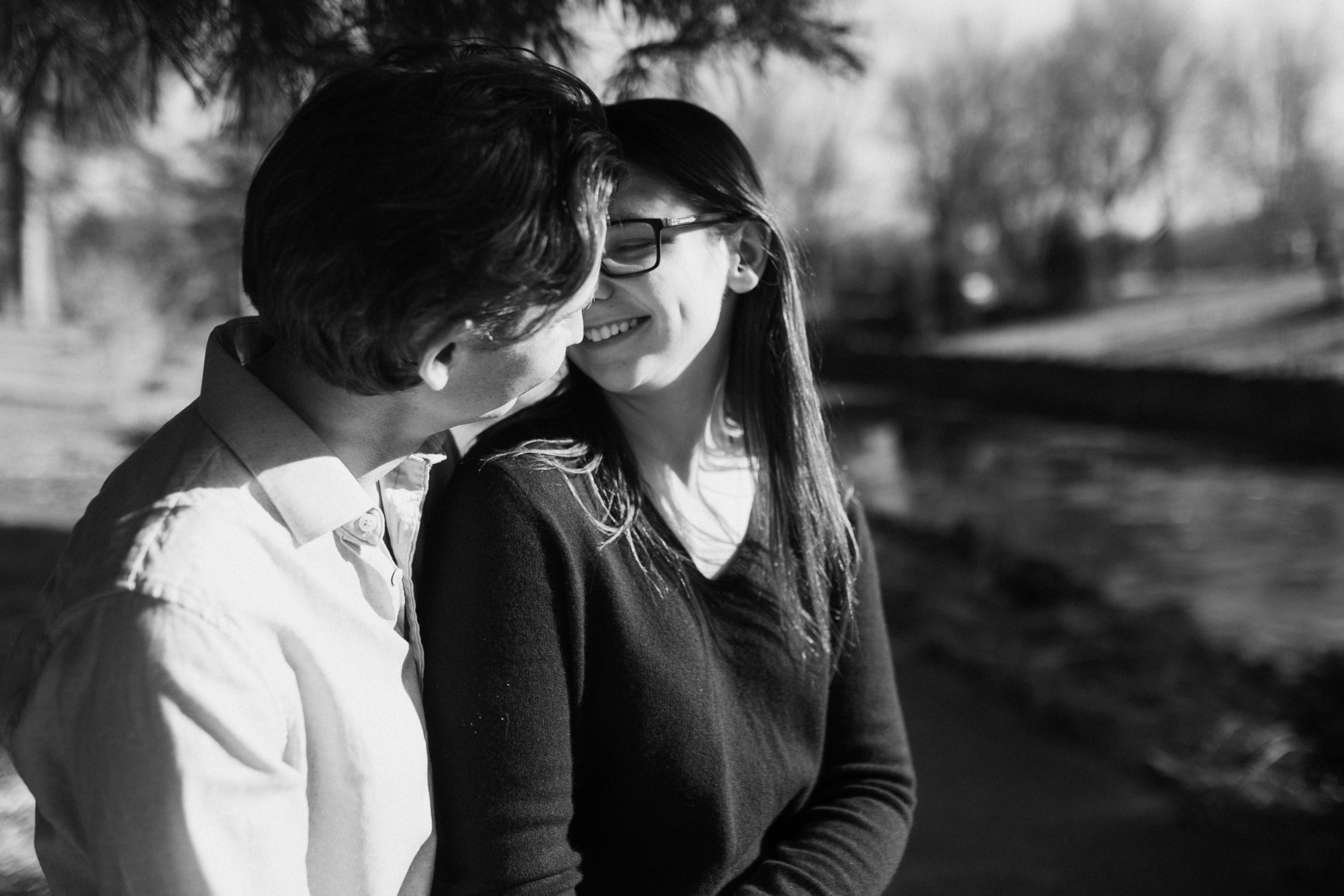 James and Rebecca smiling together